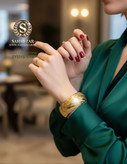 النگوی طلا ۱۸ عیار زنانه مدل هاشور و پر – طراحی هنری و منحصربهفرد | سحاب زر